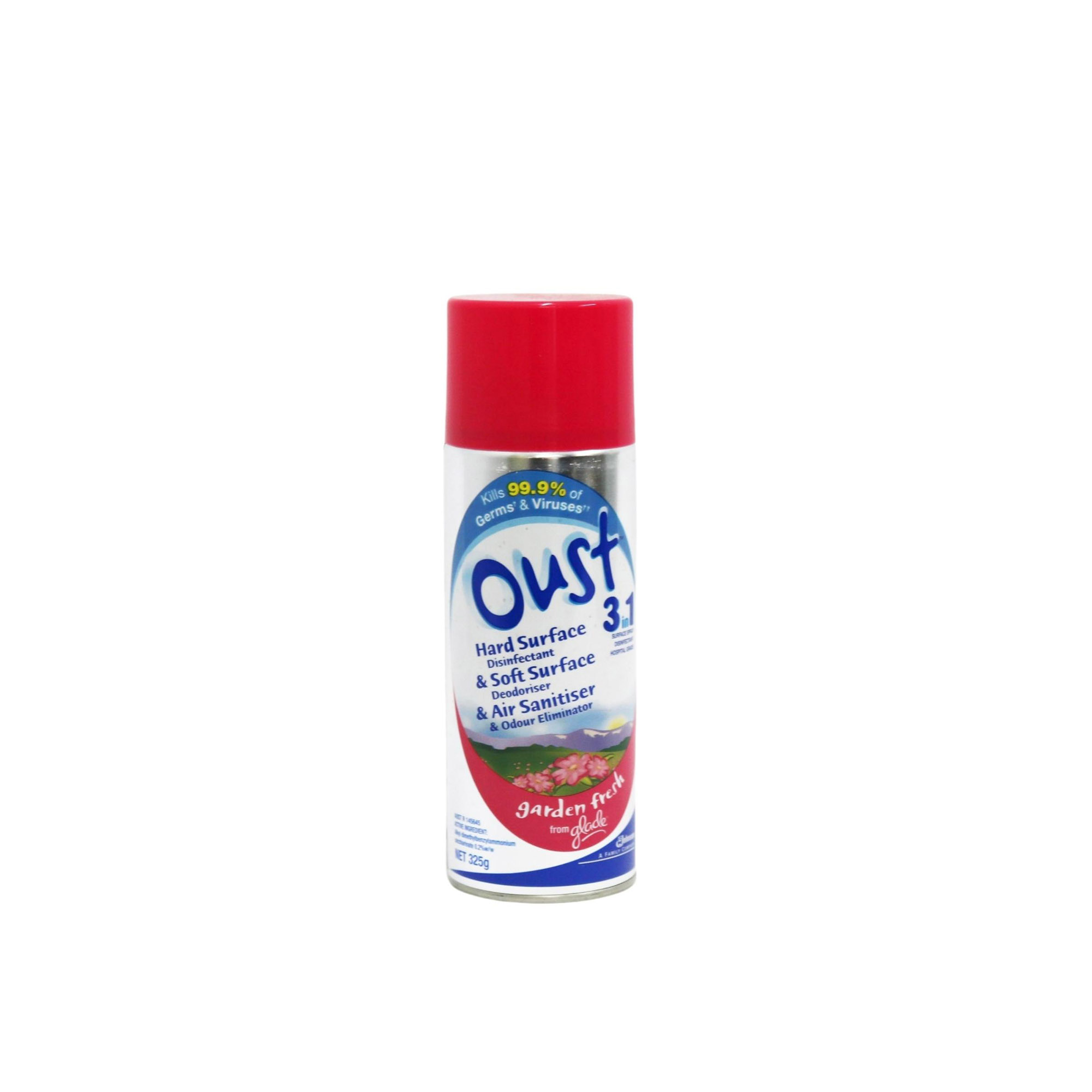 Oust 3 in 1 Disinfectant Air Freshener Garden Fresh 325g BOS Cleaning