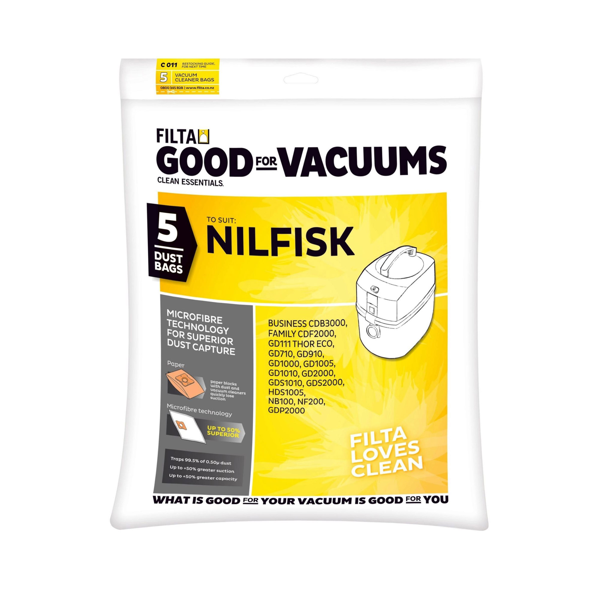 Vacuum Bags Nilfisk VP300 GD1010 - BOS Cleaning Supplies